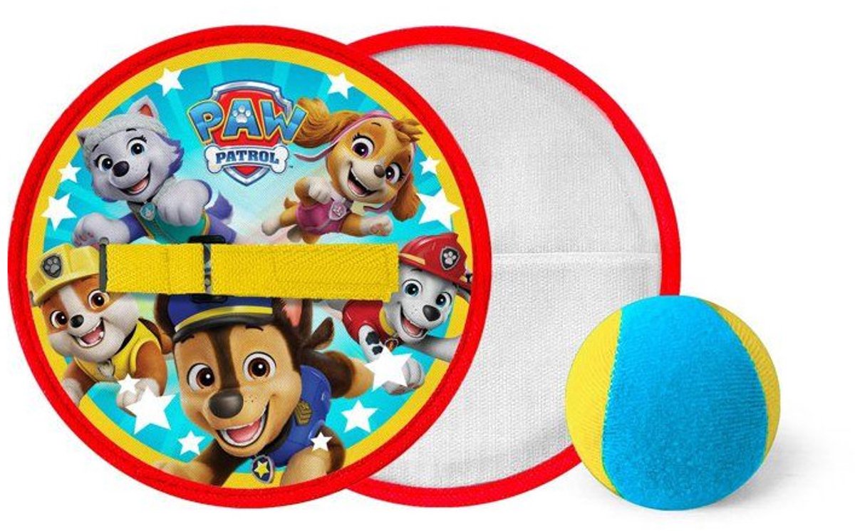 Pat'patrol patte patrouille – set de lancement – 2 raquettes à gratter – balle souple