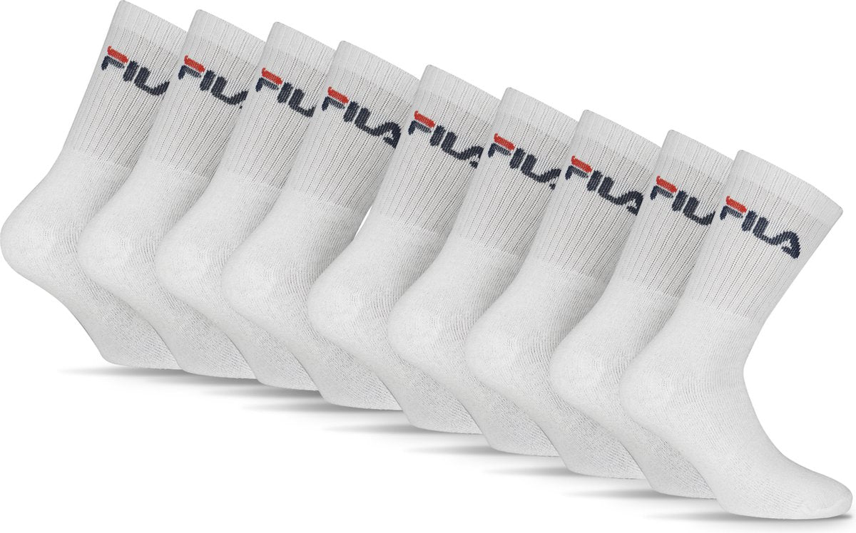 Fila chaussettes de sport de tennis - taille 39 42 - paquet de 9 - blanc