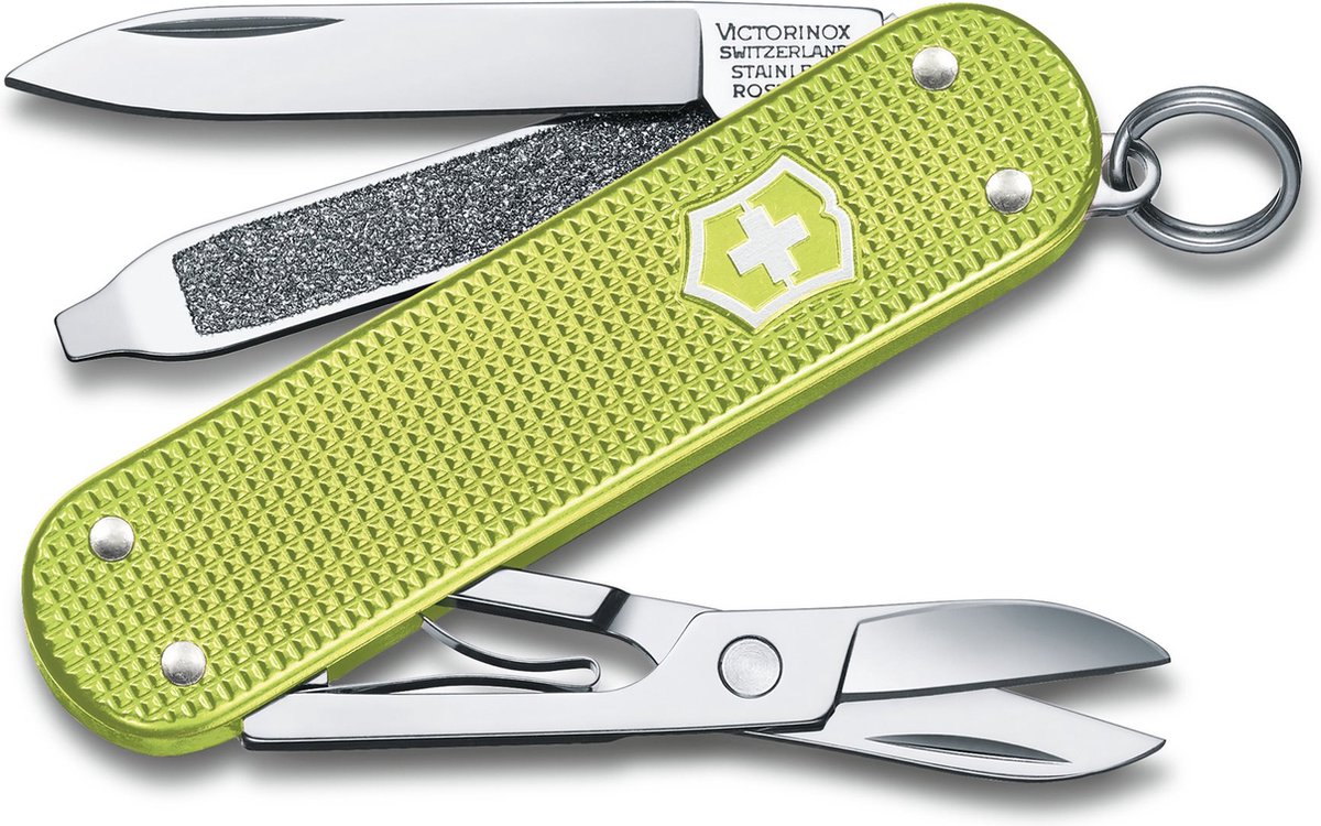 Couteau de poche Victorinox classic alox colours - lime twist - 5 fonctions