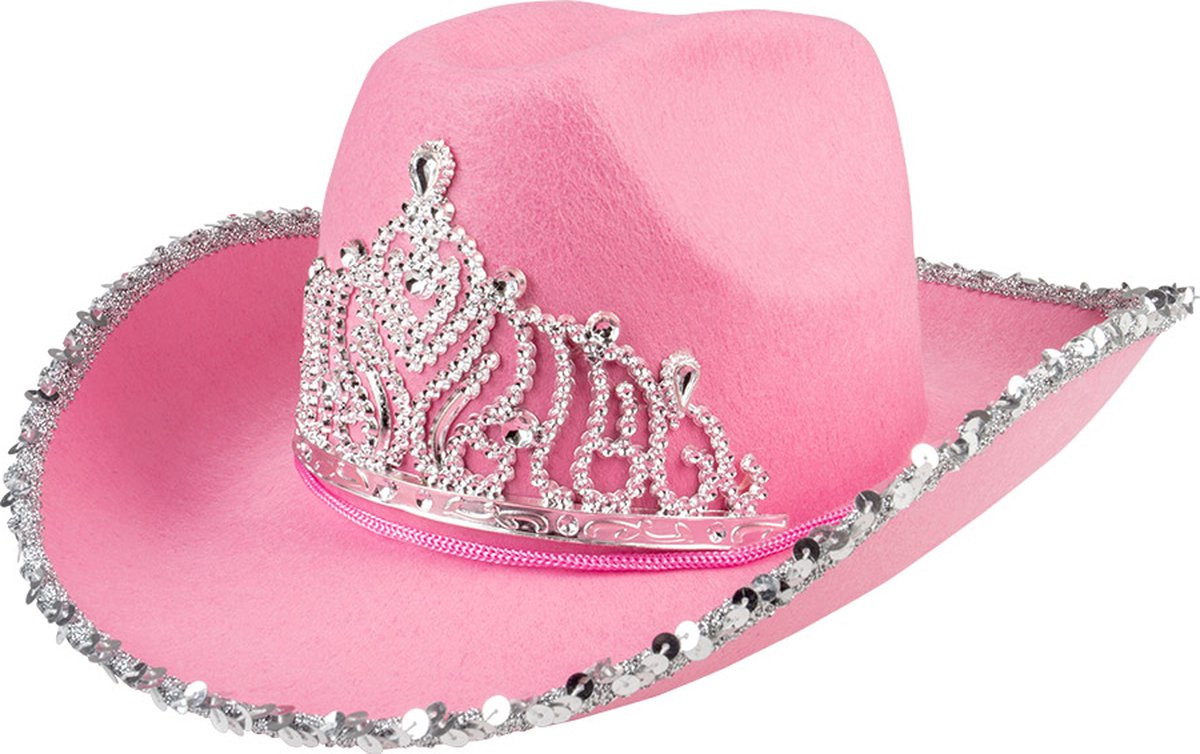 Chapeau Boland rose scintillant