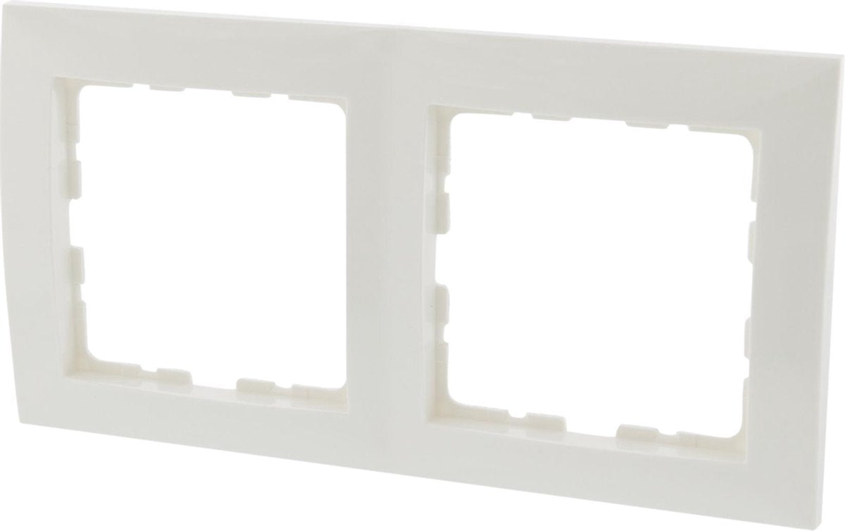 Cadre de recouvrement Berker s1 – à encastrer – 2 volets – blanc polaire – 10 pièces