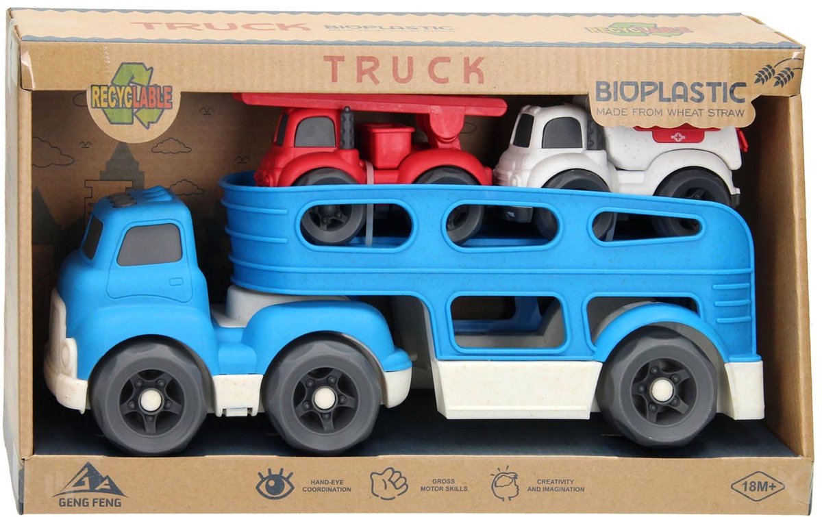 Transporteur de voiture recycle - bleu