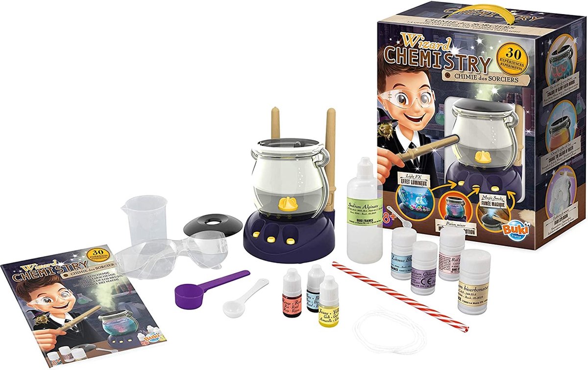 Buki france buki - chimie du magicien - coffret science - chimie - expérimentation - magie avec science - magie avec science
