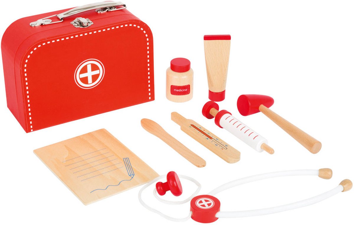 Small foot - coffret médical en bois dans un coffret rouge