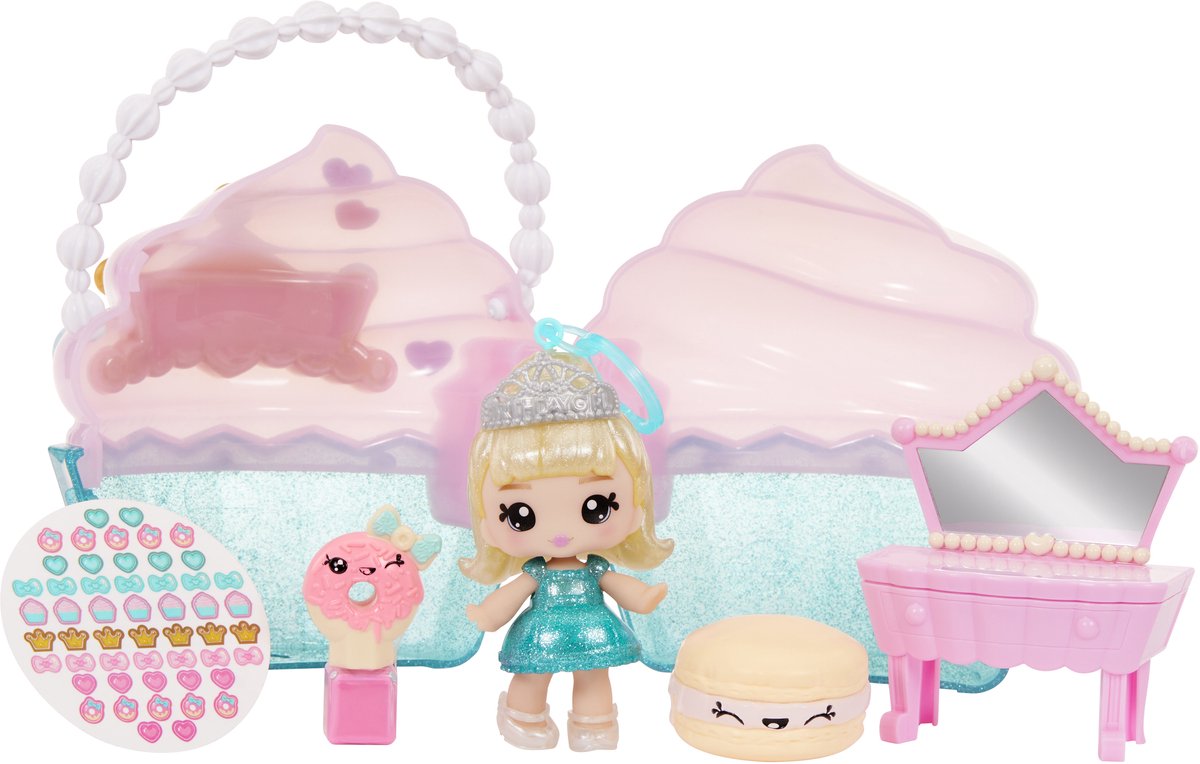 Mga Entertainment Ensemble de jeu de trousse de beauté et poupée de brillant à lèvres - Cupcake