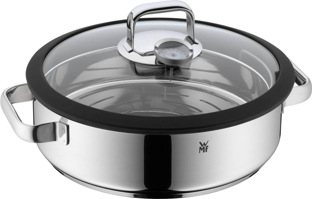 WMF vitalis - poêle à vapeur et à frire - ø 28 cm - acier inoxydable - avec couvercle - convient à l'induction