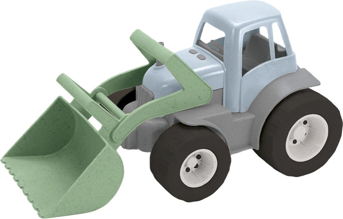 Tracteur Dantoy avec chargeur frontal vert bleu, 30cm