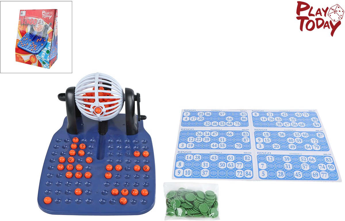 Bobine de bingo 90 jetons et 48 cartes à jouer