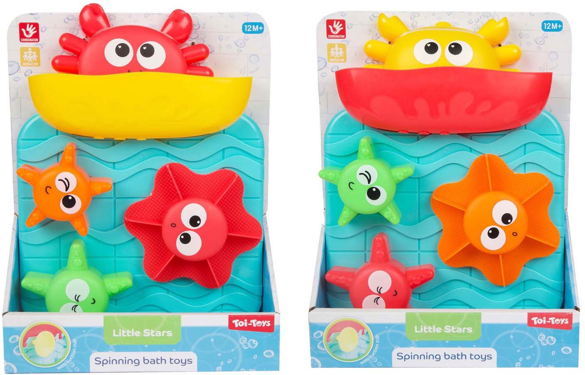 Toi-toys petites étoiles jouets de bain moulin à eau crabe