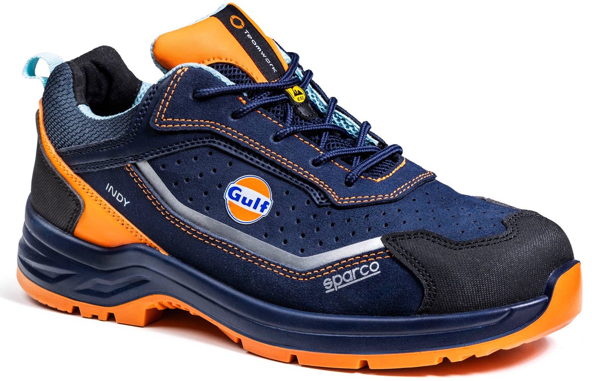 Sparco chaussures de travail s1ps - indy meteor - golfe - bleu marine - 44