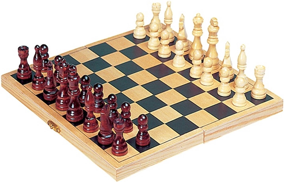Échiquier pliable Goki, taille du champ 30 mm, 26x13x3cm