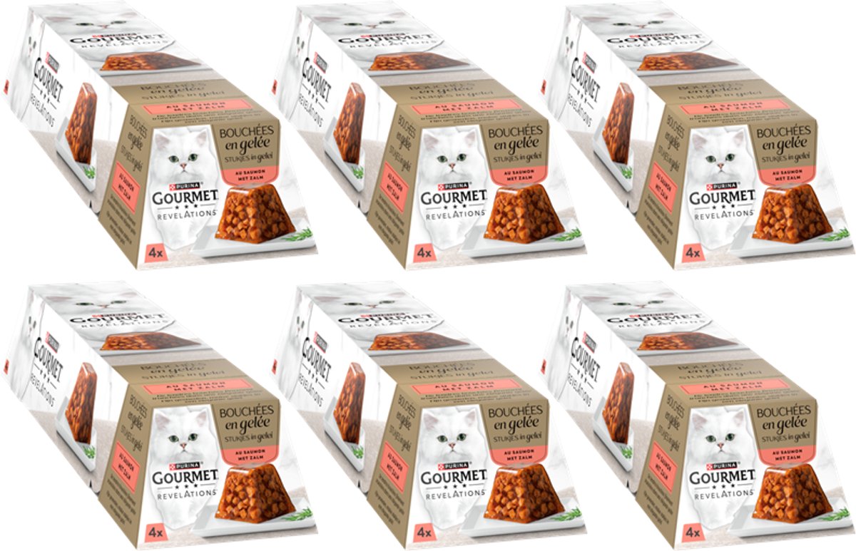 Gelée révélations gourmandes - nourriture humide pour chat - saumon - 24 x 57 g