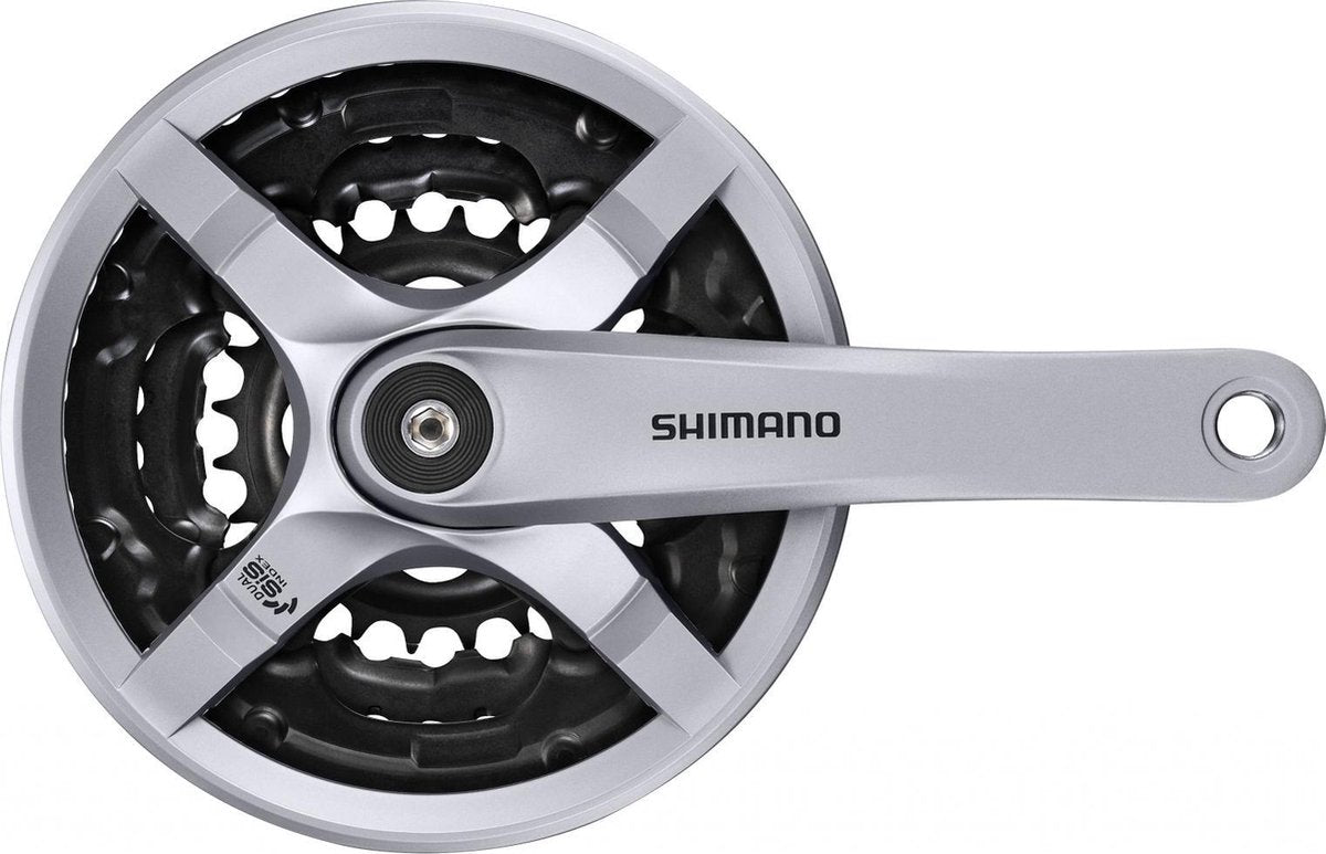 Shimano - pédalier fc-ty501 - manivelle 170 mm – 48 × 38 × 28t – argent