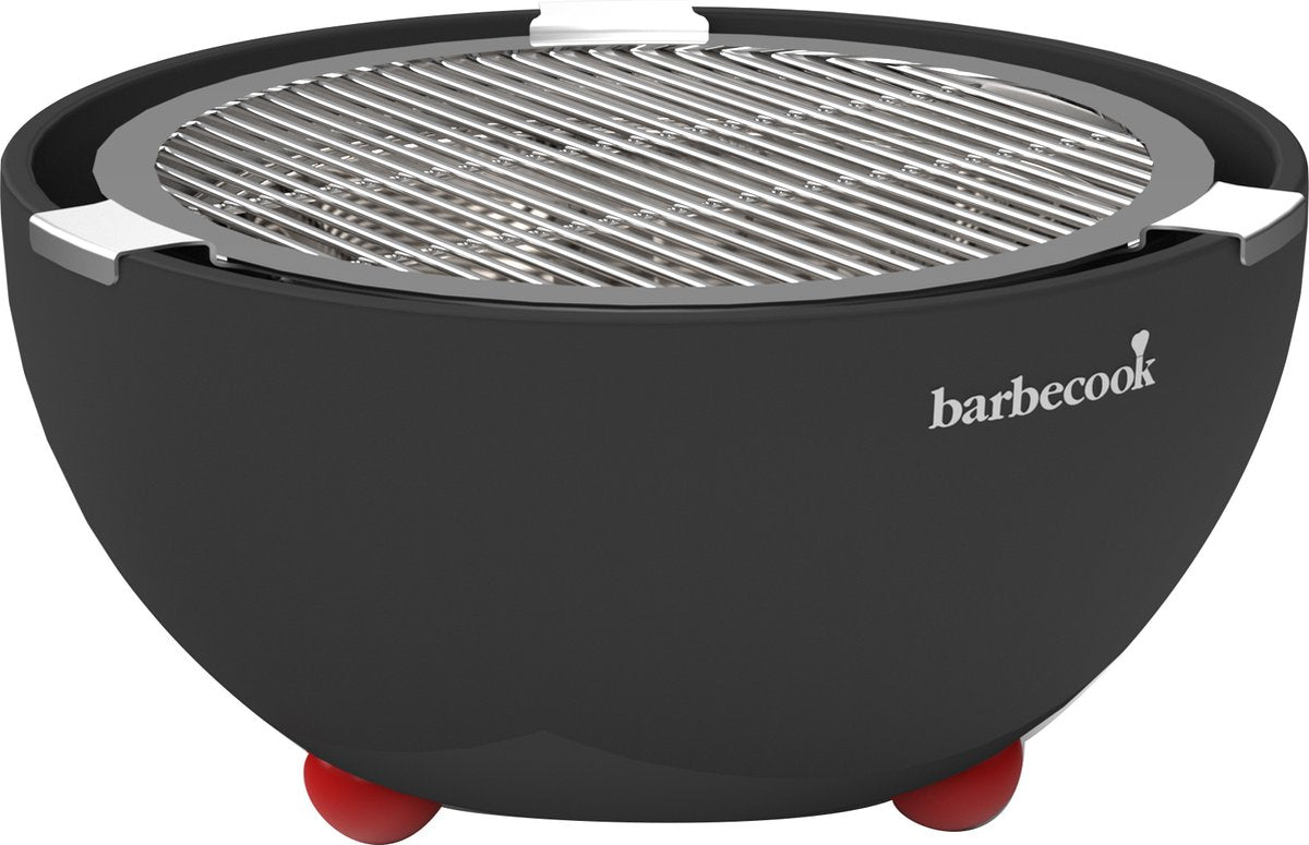 Barbecook joya - charbon de bois pour barbecue de table - incl. set de 4 pinces à BBQ - noir - 31cm