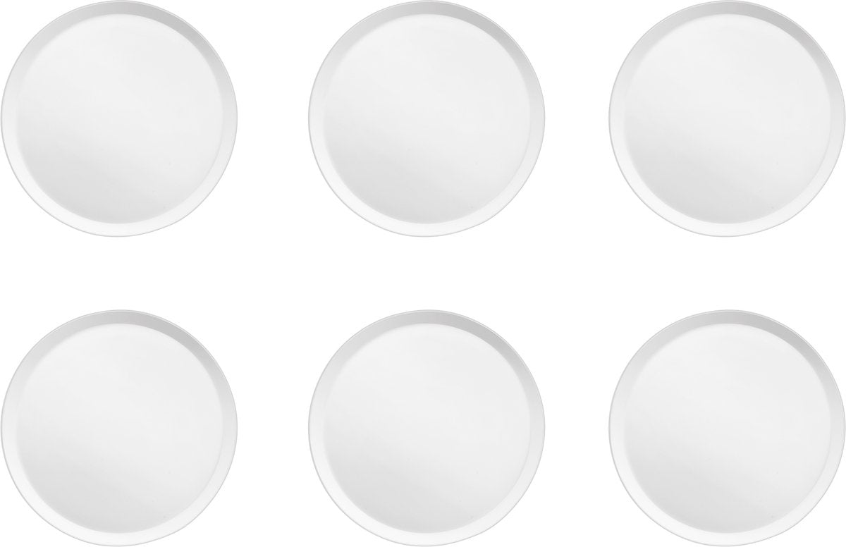Médard de noblat - yaka blanc - assiette à dessert 21,5 cm - 6 pièces - porcelaine