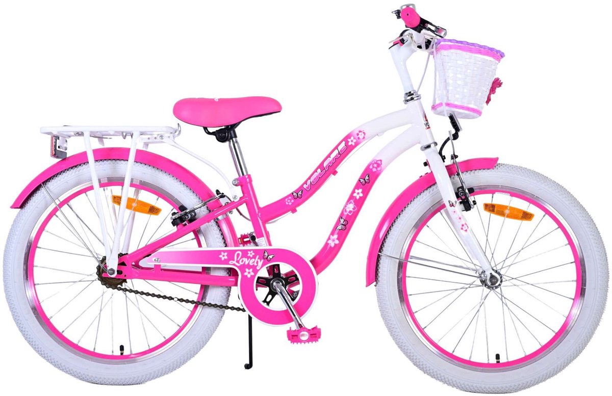 Vélo pour enfants Volare Lovely - Filles - 20 pouces - Rose - Deux freins à main