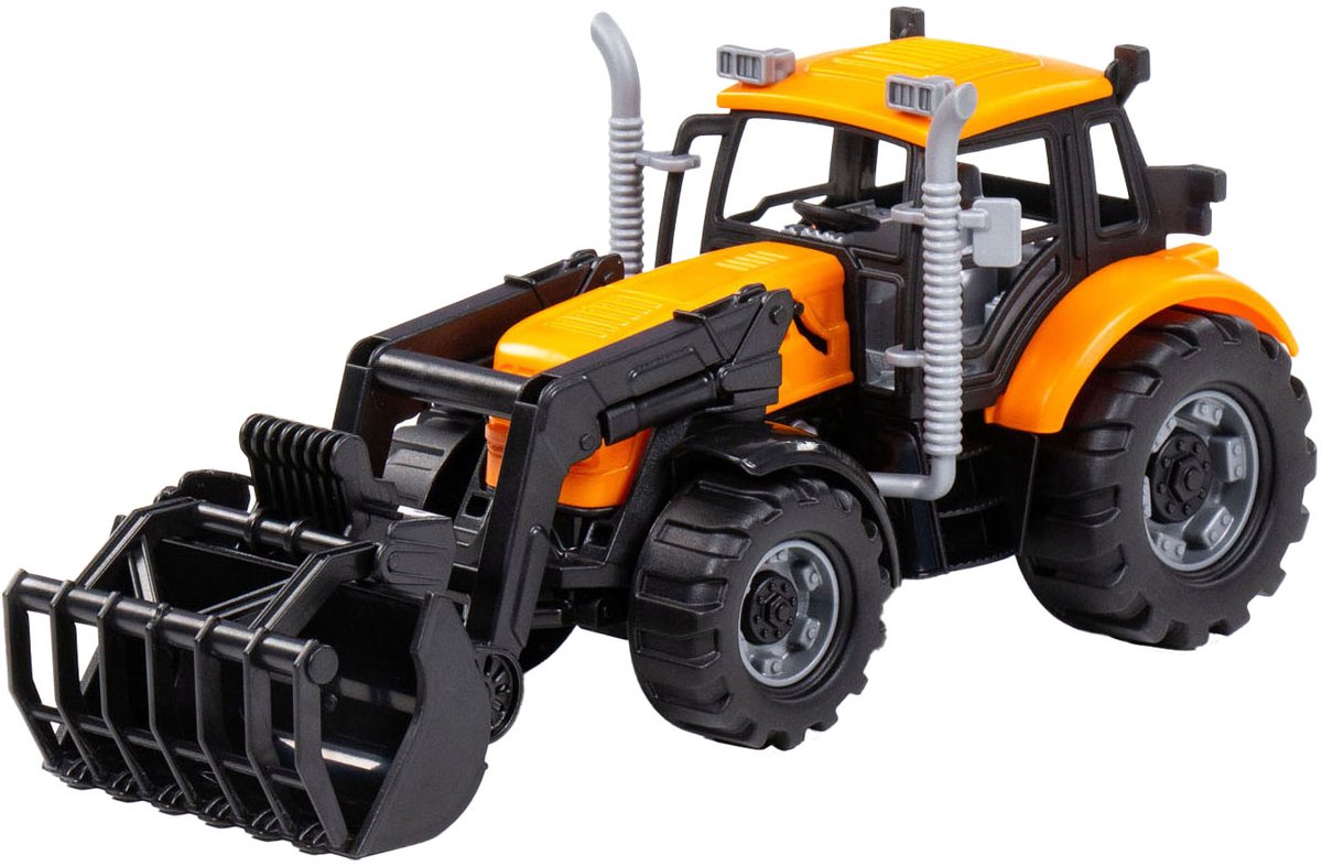 Tracteur Cavallino avec chargeur jaune, échelle 1:32
