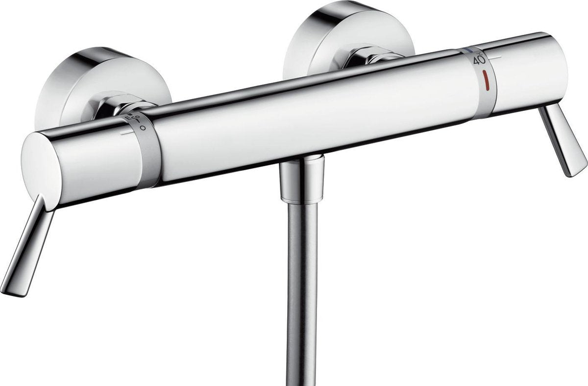 Robinet de douche thermostatique Hansgrohe ecostat confort care - avec poignées allongées - entraxe 15 cm - chrome