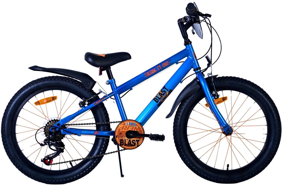 Nerf Children's Bicycle - Boys - 20 pouces - Satin Bleu - 6 VITESSE