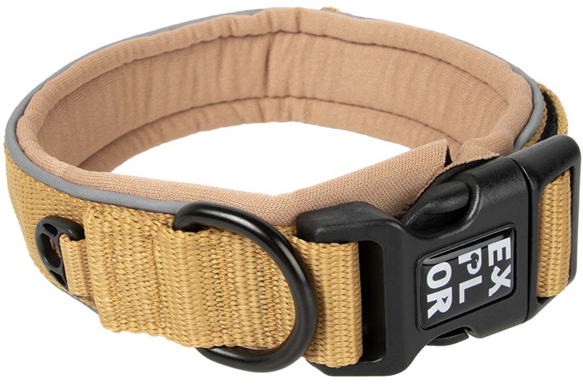 Explor duvoplus collier coupe ultime confortable classique pour chiens xl-52-61cm or miel