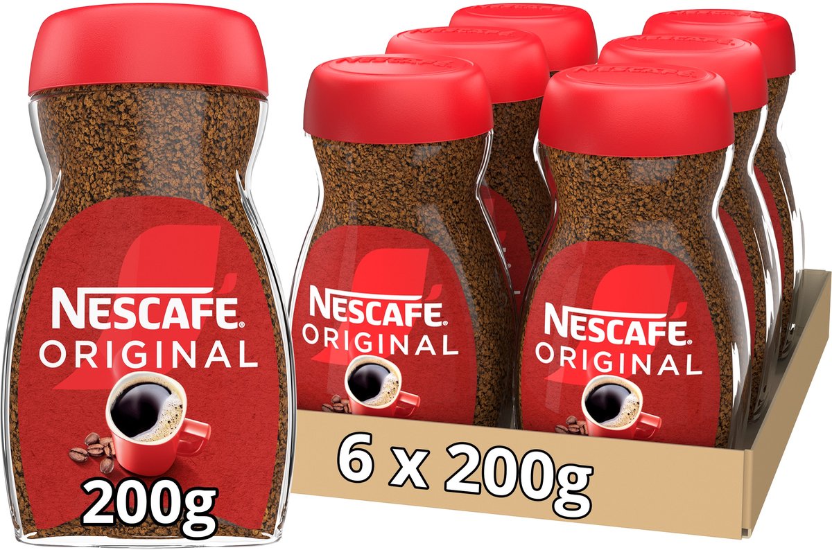 Café instantané original Nescafé - 6 pots x 200g