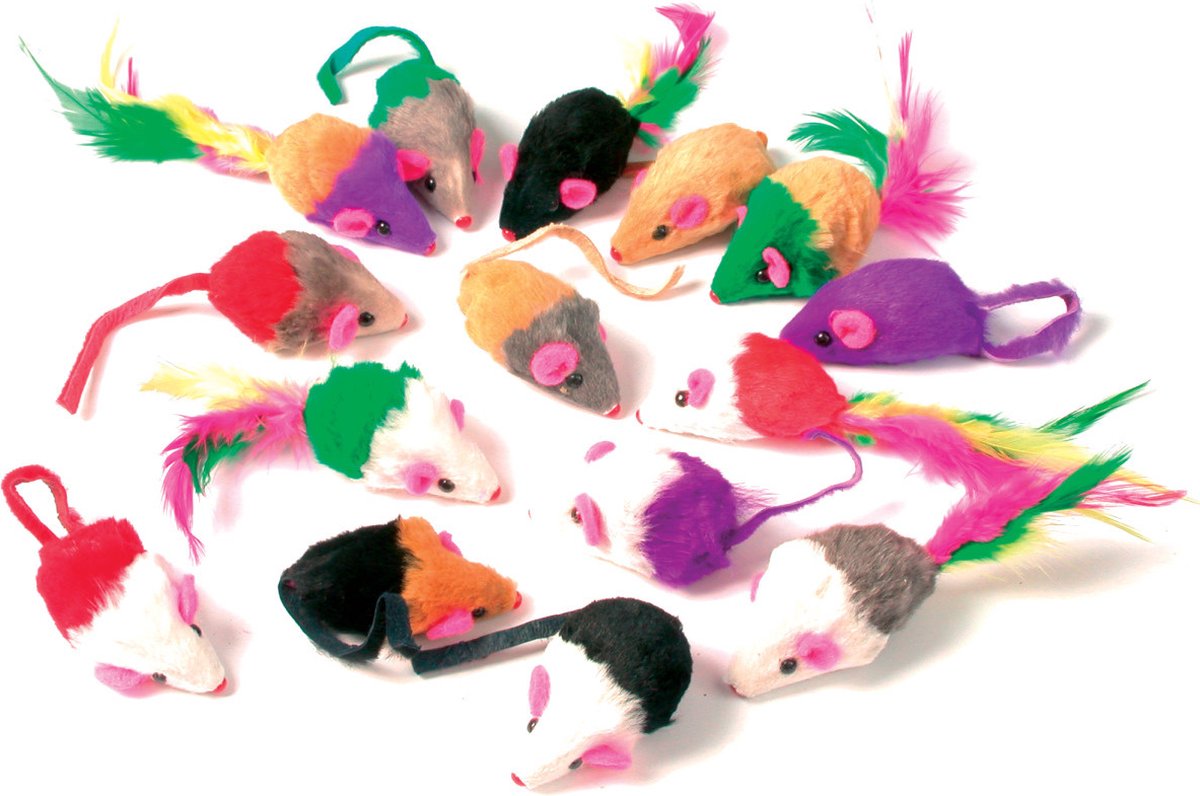 Zolux jouets pour chat souris à fourrure assorties