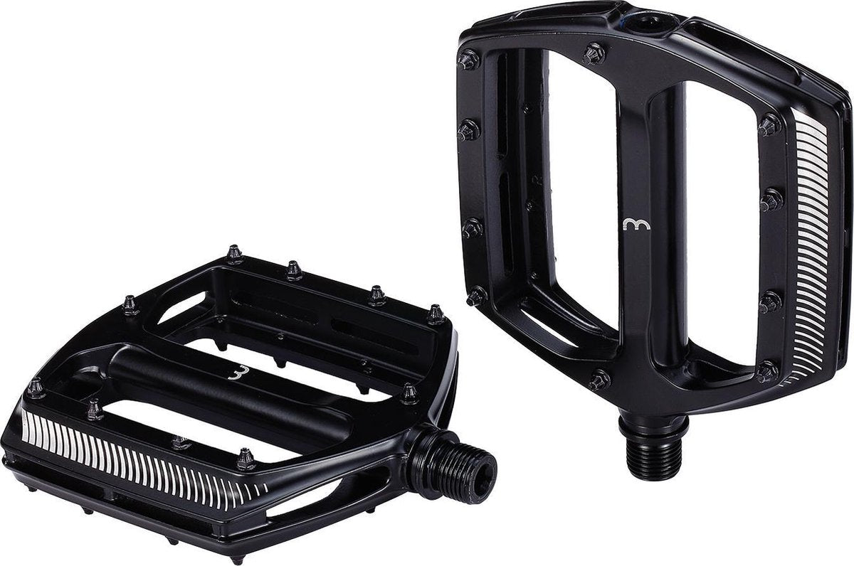 Bbb cycling fietspedalen mountainbike - aluminium - geschikt voor e-bike - anti slip pedalen mtb - flat pedals - fiets trappers - coolride zwart - bpd-36