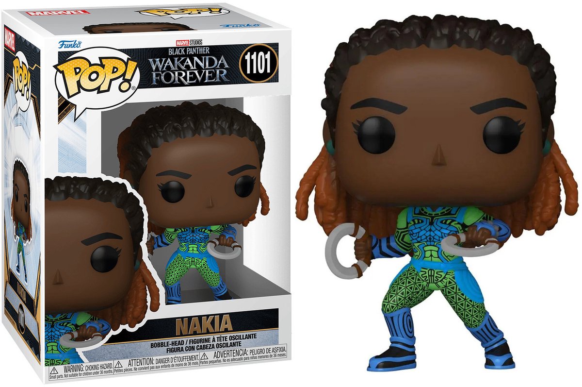 Figurine à collectionner Marvel Funko Panthère Noire Pop ! wakanda pour toujours nakia 9 cm multicolore