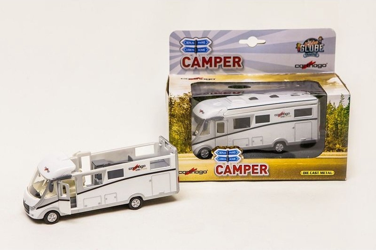 Camping-car Carthago en forme de globe pour enfants avec lumière, 16 cm