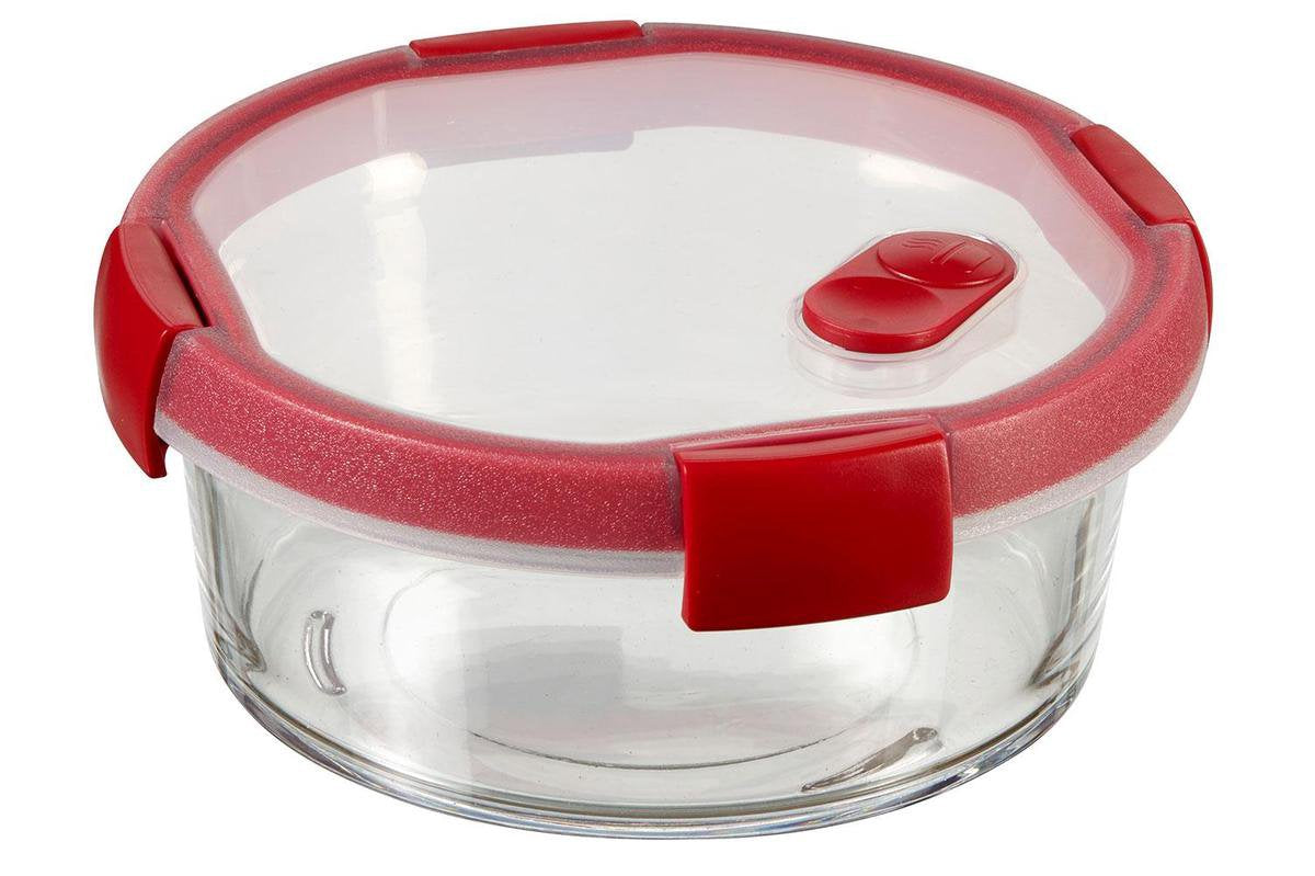 Récipient alimentaire en verre Curver Smart Cook - rond - 0,6 l - rouge