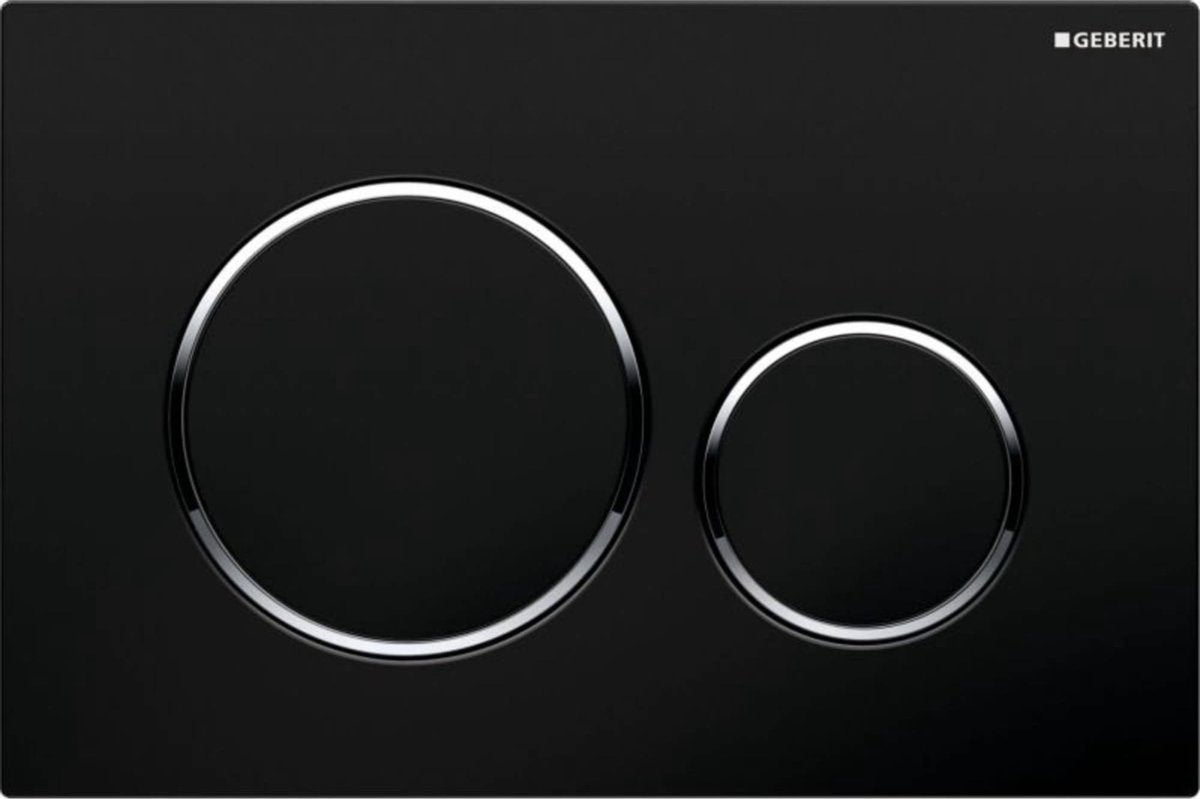 Plaque de commande Geberit sigma20 - noir chrome noir