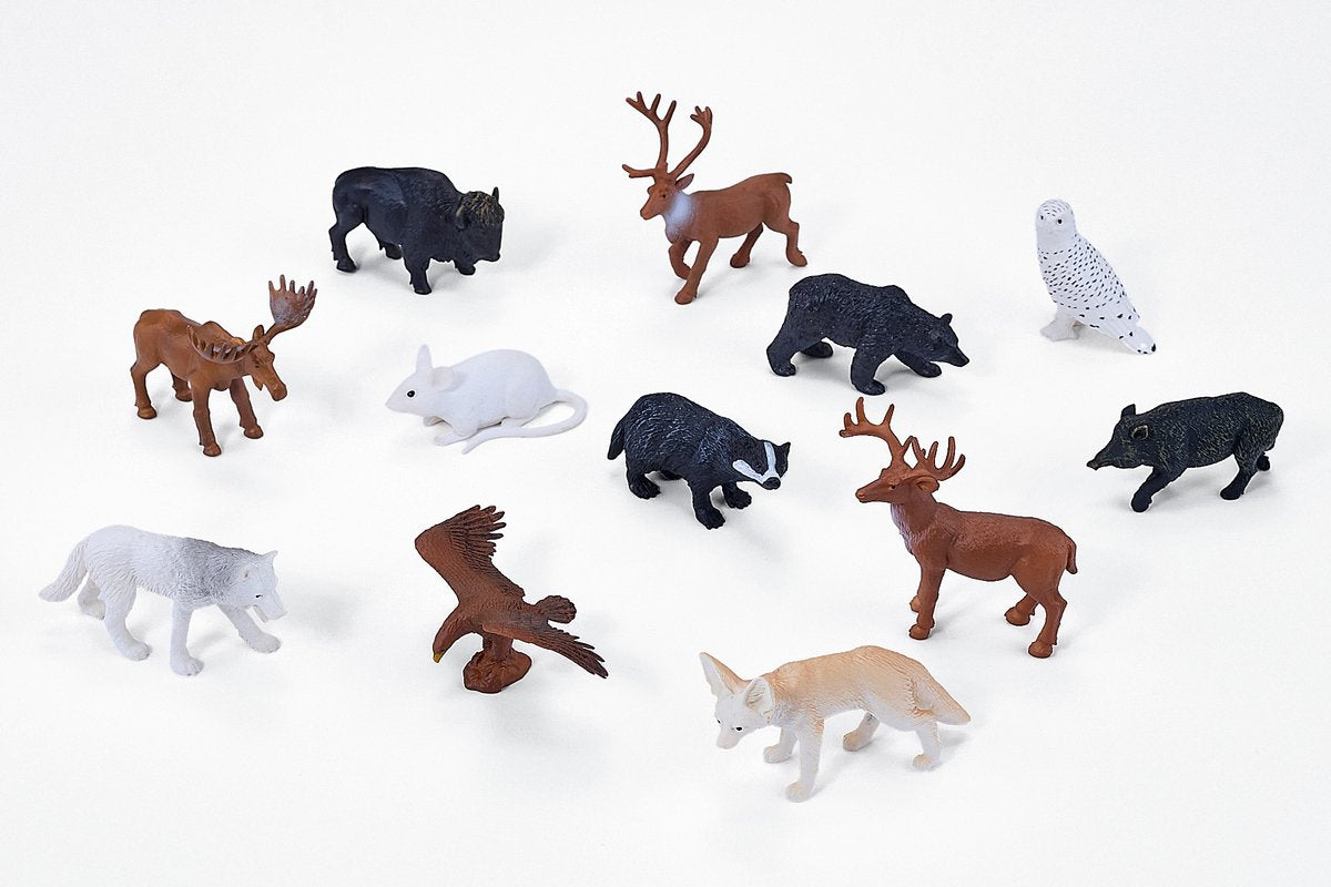 Ensemble de jeu Mojo Wildlife Mini Animaux de la forêt, 12 pièces. - 380054