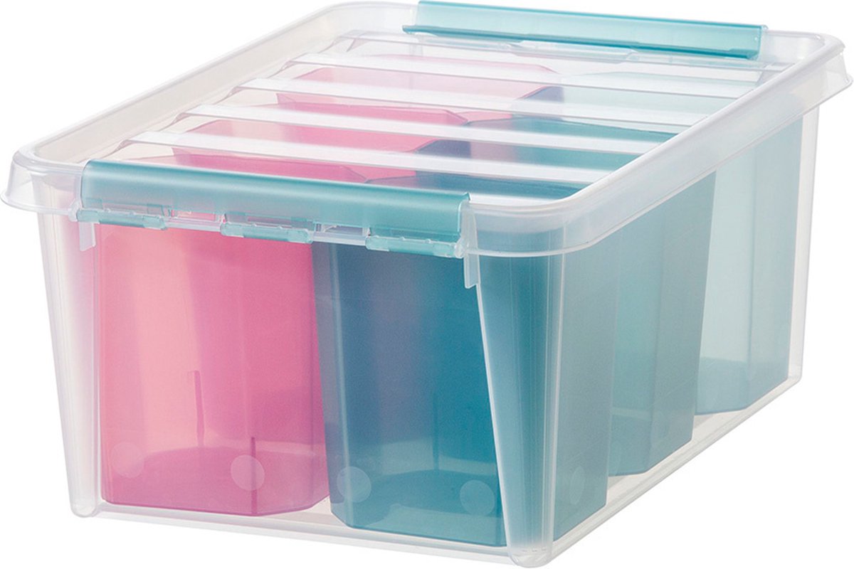 Smartstore - boîte de rangement couleur 14 14 litres avec 6 séparateurs - polypropylène - transparent