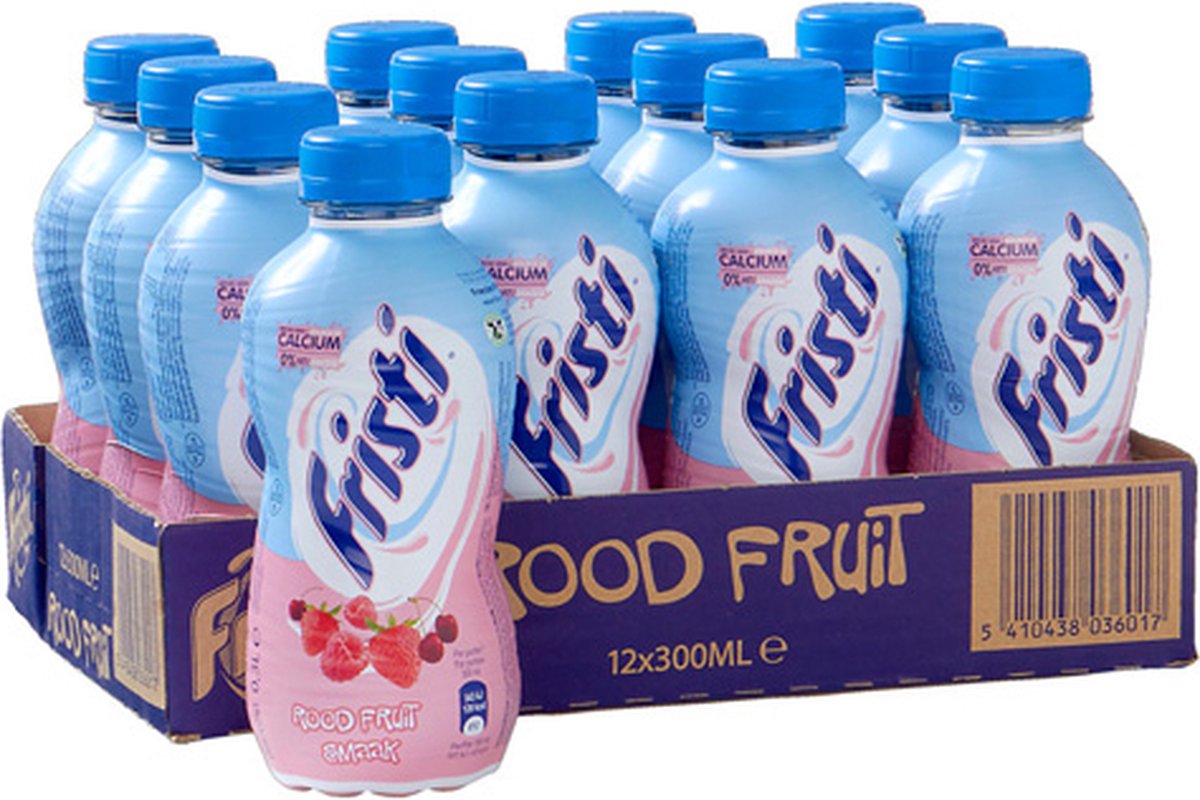 Arôme fruits rouges Fristi – Bouteilles PET – 12 x 300 ml – pack économique