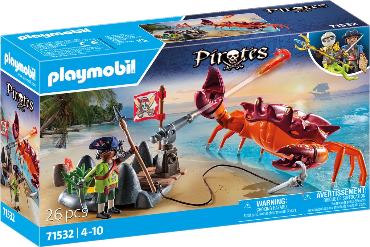 Playmobil Pirates lutte contre le gigantesque crabe 71532