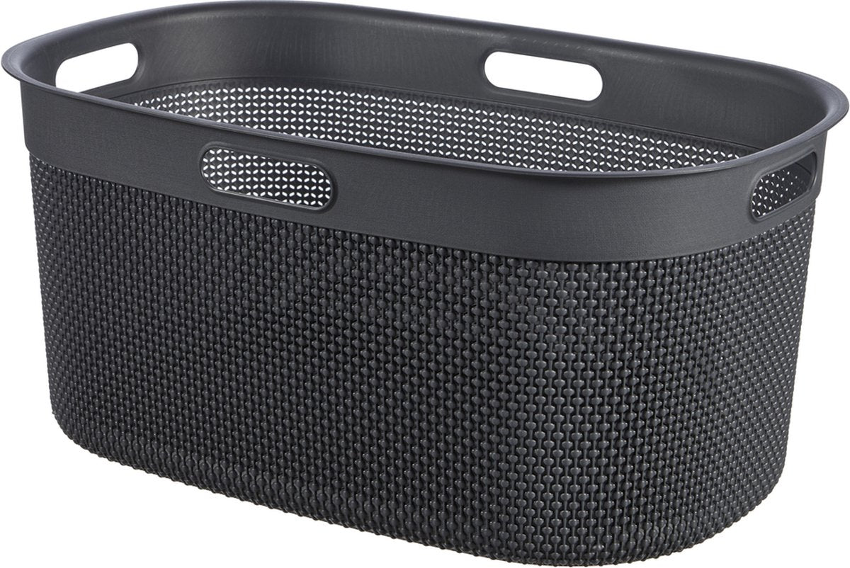 Panier à linge en filo Curver - 45l - anthracite