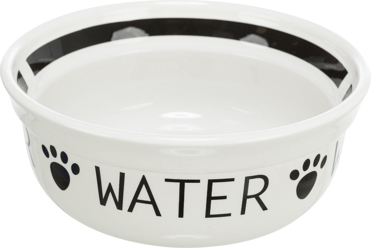 Trixie gamelle pour chien céramique blanc noir