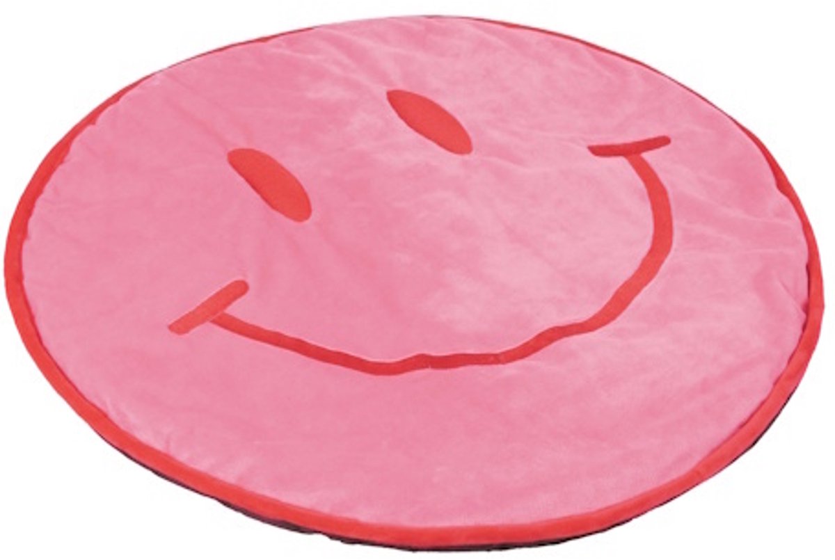 Coussin chat Coockoo grand sourire rose