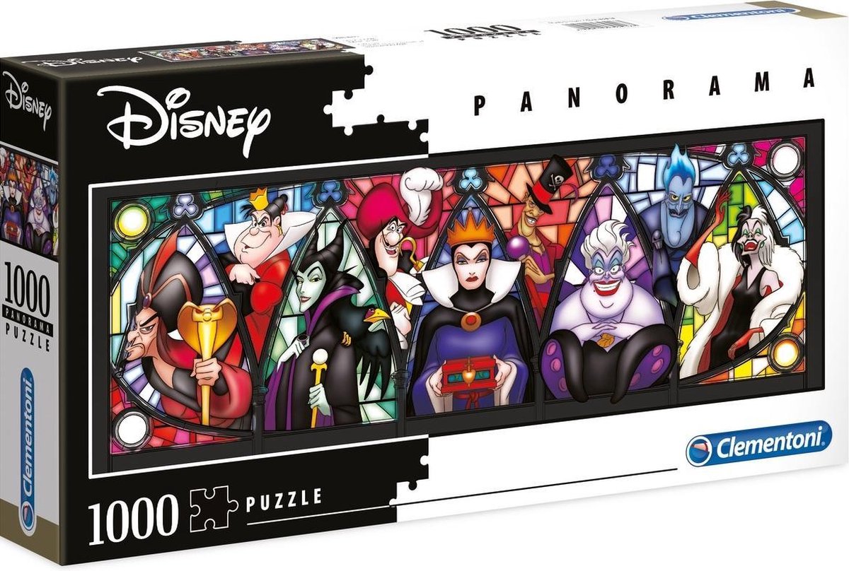 Clementoni Jigsaw Puzzle Panorama Disney Schurken, 1000st.