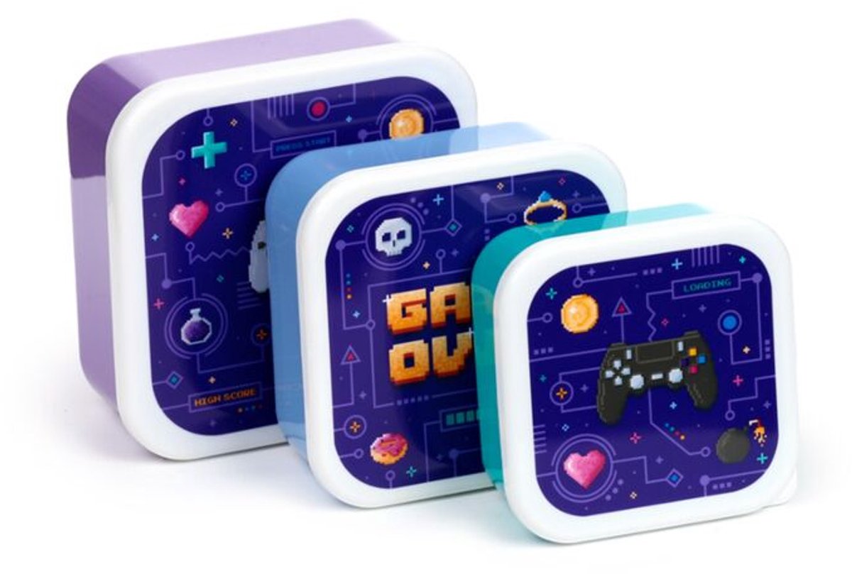 Set 3 boîte à lunch m l xl game over