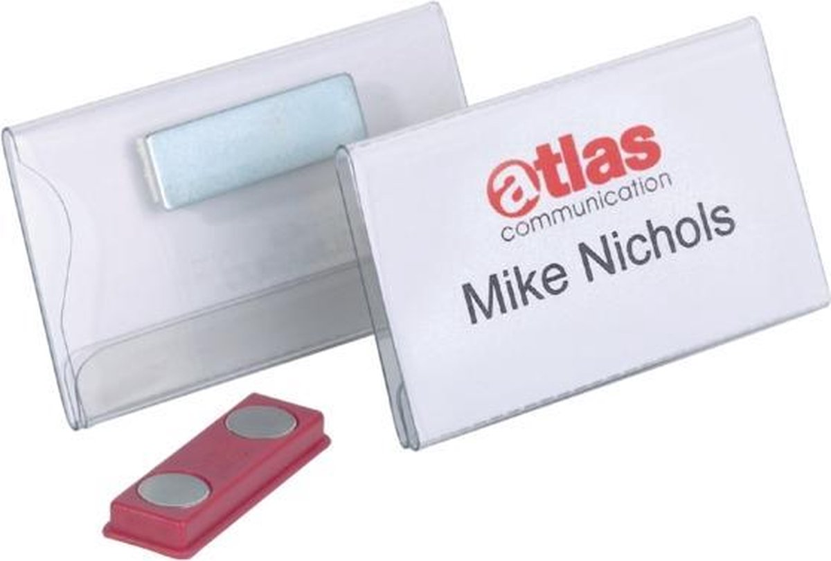 Plaque signalétique durable, régulière - avec aimant, plastique, 75x40 mm, plastique 25 ve