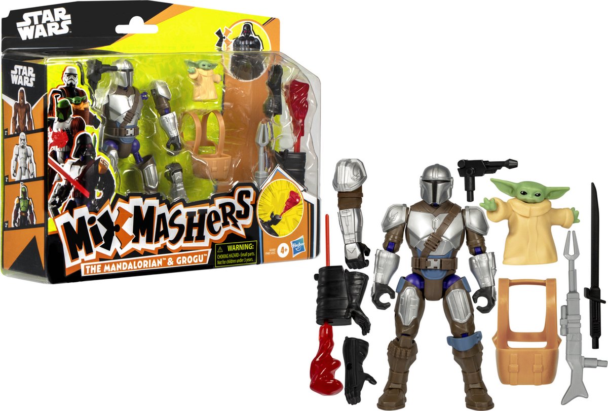 Mixmashers star wars figurine de luxe mando et grogu