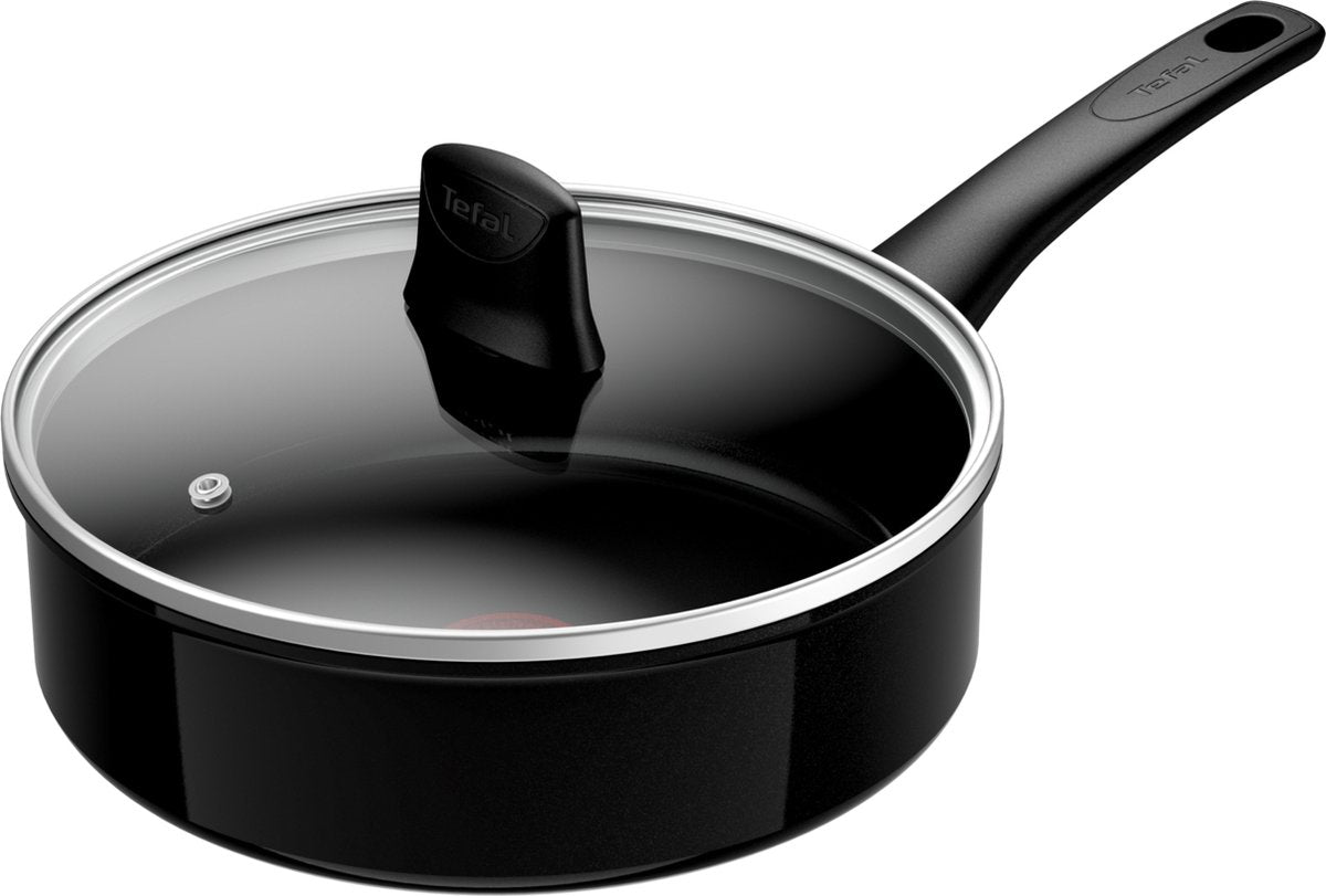 Tefal renouveler noir sur - poêle en céramique - ø24 cm - sans pfas - convient à l'induction
