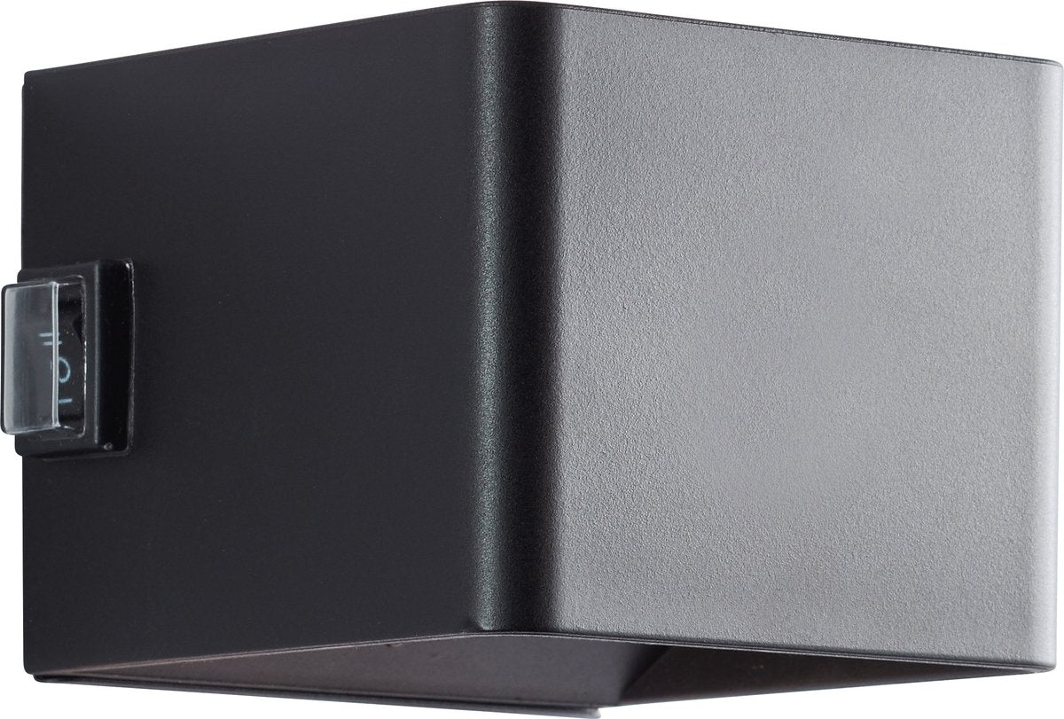 Brilliant iseo - applique rechargeable sur batterie sans fil - avec détecteur de mouvement - ip44 - led 4w - 300 lumen - 3000k - avec indicateur de batterie - noir