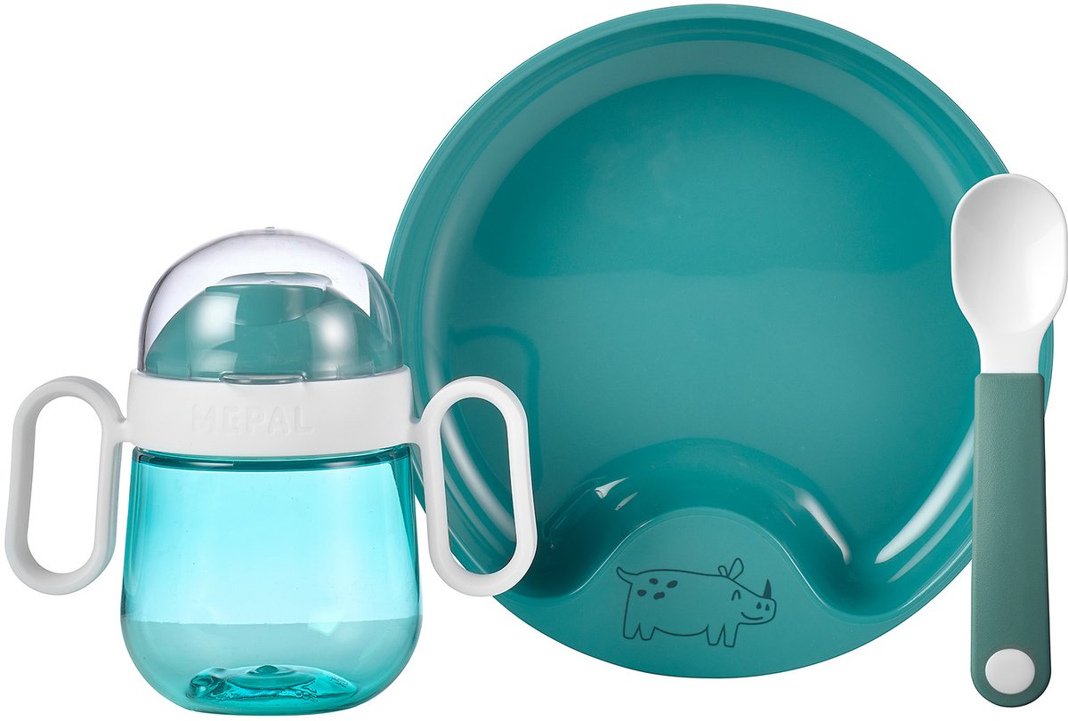 Mepal vaisselle bébé 3 pièces turquoise