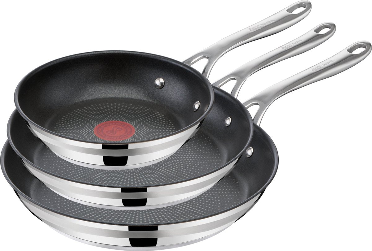 Jamie oliver de Tefal Cook Smart - set de poêles - 20 24 28 cm - induction - sans PFA - convient à tous feux