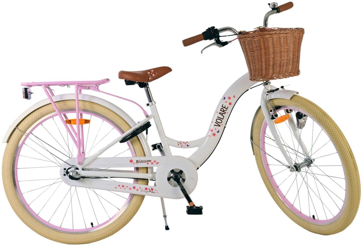 Vélo enfant Volare Blossom - filles - 26 pouces - blanc - Nexus 3 vitesses