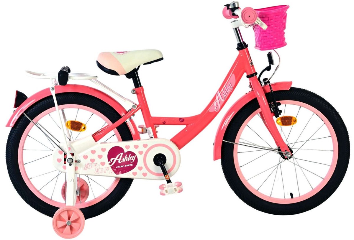 Volare Ashley Vélo pour enfants Filles 18 pouces Rose Rouge