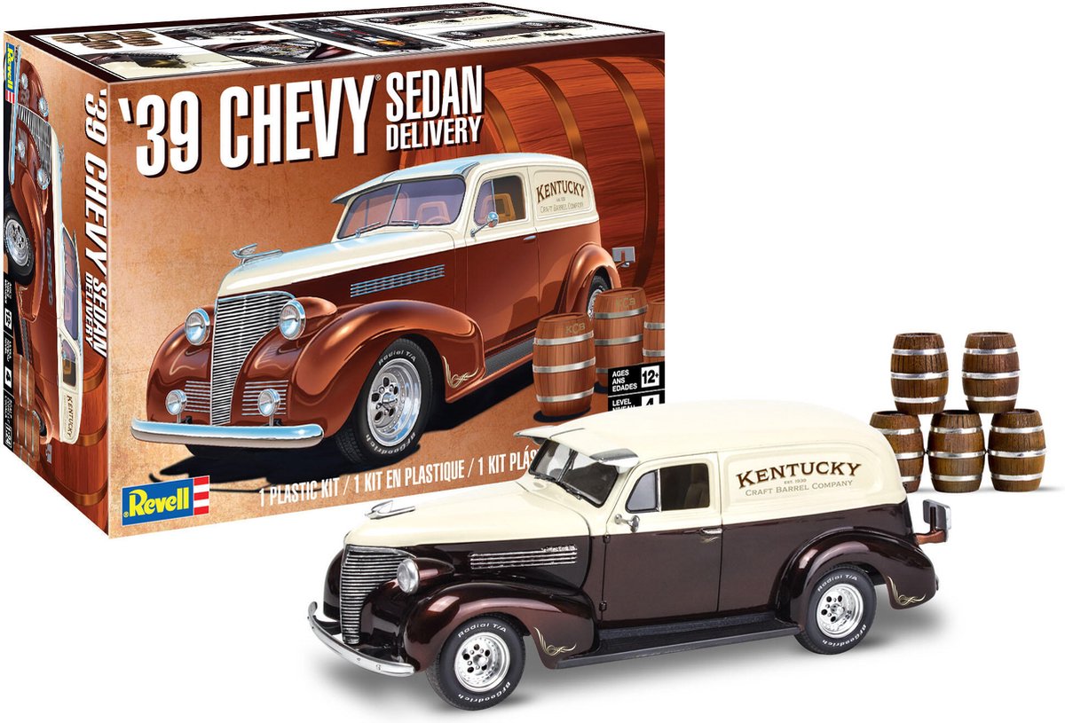 Revell modelbouwpakket auto - 14529 1939 chevy sedan delivery plastic - 1:24 - modelbouw