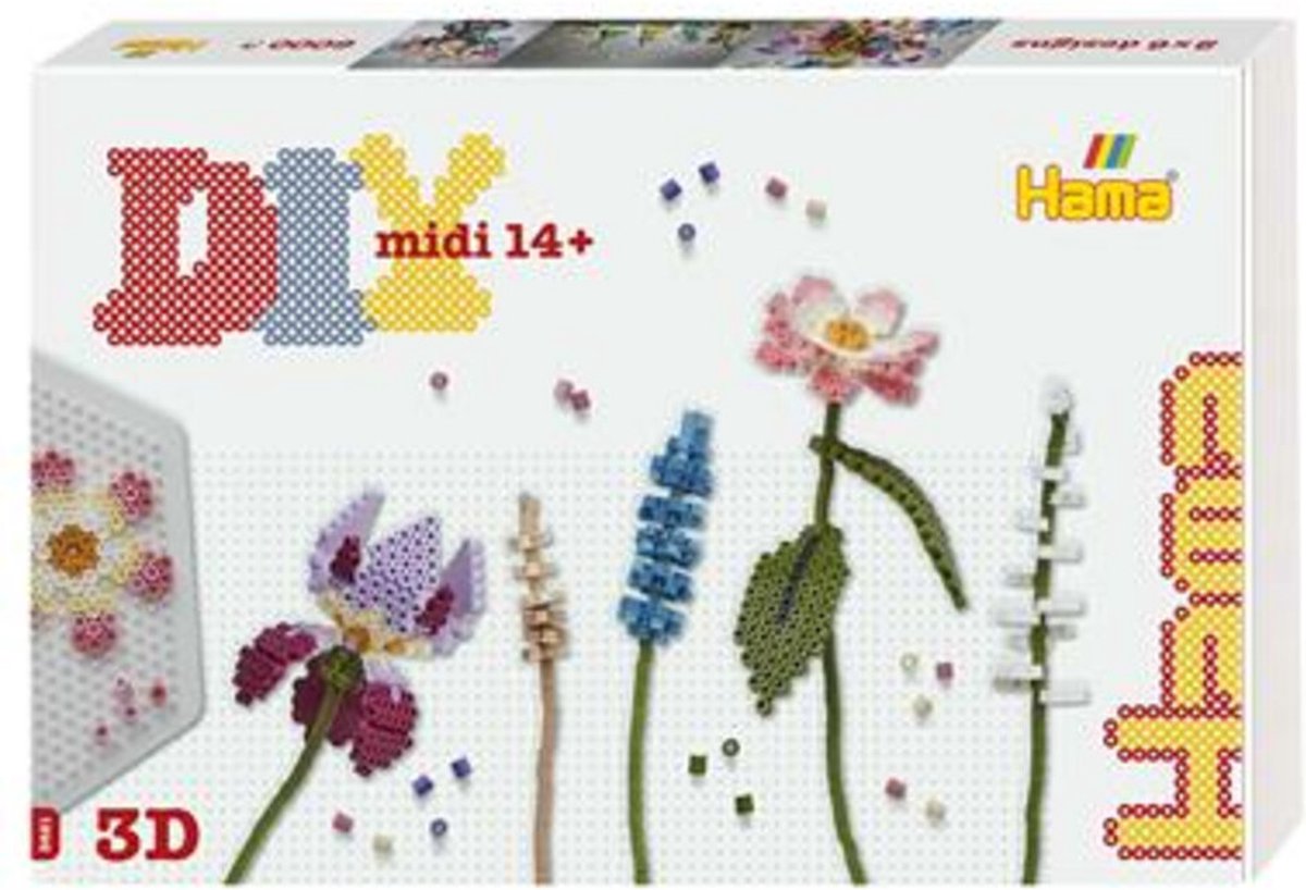 Bouquet de fleurs d'art Hama midi diy (6 000 pcs.)